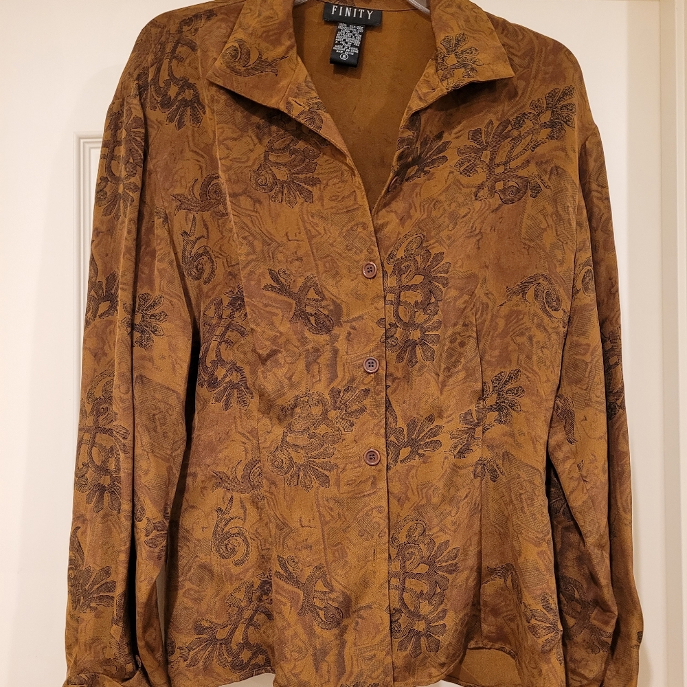 Silk Blouse by Finiti - size 8 - NWT
